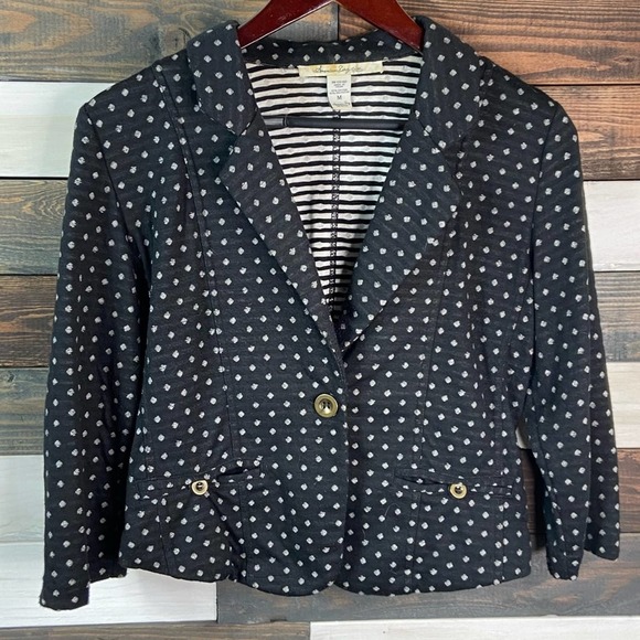 American Rag Jackets & Blazers - American Rag Black White Polkadot 1 Button Blazer
